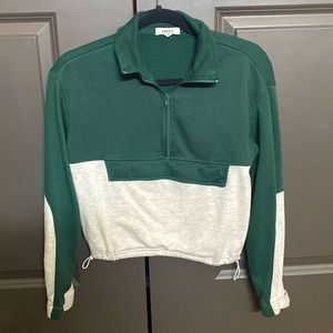 GARAGE Cropped Half Zip